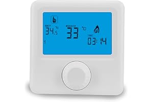 KPS Thermostat Chaudiere Gaz Numérique Programmable Heure à Heure Chronothermostat Chauffage 2 Fils CONFORTLINE CRONO