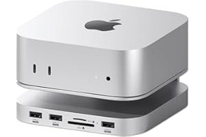 Hagibis Mac Mini M4 Hub con Custodia SSD NVMe – 40Gbps USB-C Docking Station per Mac Mini M4 Pro, 3 Porte USB & Audio 3,5 mm Accessori Desktop (MC60)