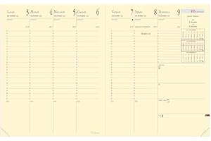 Quo Vadis 287006Q Agenda PRESIDENTE PREST Lingua Italiana Anno 2026 Formato 21x27cm Settimanale 13 Mesi Dicembre-Dicembre Carta Avorio Ricambio Agenda Blisterato Copertina in Cartone Bianco