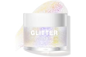 LANGMANNI Holographic Body Glitter Gel for Body, Face, Hair and Lip.Color Changing Glitter Gel Under Light. Vegan & Cruelty Free-1.35 oz (3# Neon Violet)