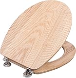 HOCHWERTIGES MATERIAL: Hergestellt aus natürlichem & recycelbarem Echtholz | Antibakteriell | Speichert Wärme & bietet dadurch einen besonderen Sitzkomfort | Lasierte Oberfläche lässt sich leicht reinigen | Massiv & äußerst stabil