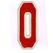 Produktbild Alphabetbuchstaben nach Uniauswahl Art: rote Aufbügelapplikation Buchstabe O