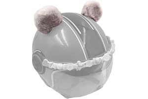 TSANGBABY Kawaii Oreilles d'ours rondes en peluche pour casque de ski adhésif Velcro accessoire pour enfants draisienne casque décoration