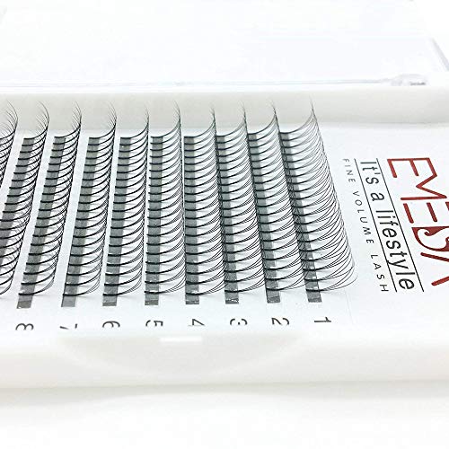 EMEDA D Curl 0.10 2 Plateaux Volume Cils 3D W Individuel Cils Extensions Meilleure Naturelle Professionnel Cils Extensions 12 / 14MM Longueur