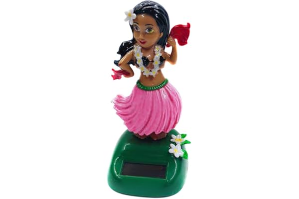 Uposao Hawaienne Voiture Décoration Figurine Solaire pour Tableau De Bord De Voiture Figurine Solaire Dansante Solaire Voiture Poupée Jouet Bureau Fournitures Maison Décoration Intérieure