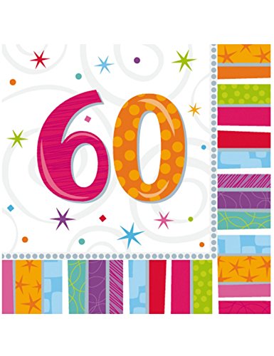 amscan Motivserviette Geburtstag 60