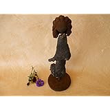 Treibholz Skulptur, Keramik Figur in Rost Optik, abstrakte Frau, Statue mit Schwemmholz und Ton mit Rost Effekt veredelt, ca. 9 x 25 cm, Unikat Designer-Stück