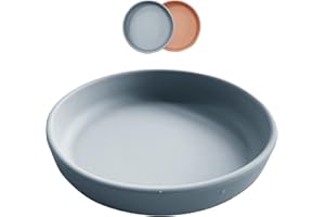 RICYEA Futternapf für Katzen Silikon Katzennapf flach Futterschale Trinkschale Katzenschüssel, Tiernäpfe für Trockenfutter, Nassfutter katzennapf (Blau)