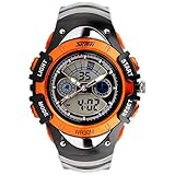 Easy Go Shopping Mode Persönlichkeit multifunktions Elektronische Sport Männliche und Weibliche Studenten Wasserdichte Doppel Zeit Kinderuhr Tauchen Uhr (Color : 5)