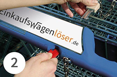 Einkaufswagenchip Edelstahl EWL F2 Edelstahl mit Schlüsselschutz - 4