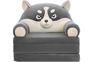 AKTOUR Divano letto pieghevole per bambini, sedia carina per i bambini 1-3, schiuma ad alta densità, divano pieghevole per camera da letto, divano letto per le ragazze e il ragazzo (AG)