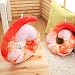 Produktbild Creative plush 3D Peeled Prawns Stuffed Animals Plush Toys U Neck Pillow Shrimp Cushion Pillow Kids Toys Birthday Gift by SORRENTO