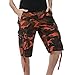 Produktbild Herren Shorts Sannysis Männer Casual Camouflage Tasche Strand Arbeit Kurze Pant Cargo Shorts Kurze Hosen Camo Bermuda Bundhose (32, Orange)