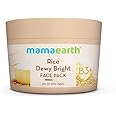 Mamaearth Rice Dewy Bright Face Pack with Rice Water & Niacinamide For Glass Skin 200g | DIY-like Texture | Gives Glass-Like Glow |Instant Brightness | Gel Cream Face Mask |Free From Harmful Chemicals