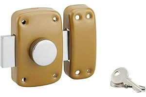 Serruprix 00909401 Verrou de porte 9401 à bouton et cylindre ø 23 x 45 mm 3 clés