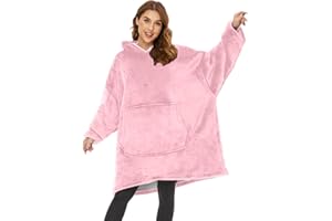 Gentlewarm Oversized Blanket Hoodie, Wearable Blanket, Soft Sherpa Fleece Snuggle Hoodie Adult, Warm Throw Sweatshirt Robe for Women Men Teens