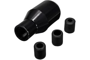 PEPPY Universal 5 Speed Manual Gear Shifter Adapter, Metal Chrome Shift Knob Lever Stick Pen Handle Head Car Styling Accessories Racing Style - Ideal for Enhancing Car Interior