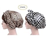 ▶ Tamaño: tamaño libre Lergo - Gorro de satén para Mujer, para Dormir, Multifuncional, diseño de Turbante, B