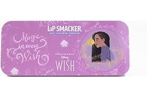 Lip Smacker Wish Lip & Face Tin, Zestaw do Makijażu dla Dzieci z Błyszczykiem i Kremami Inspirowanymi Życzeniem Disneya, w Zestawie Aplikatory, Prezenty dla Księżniczek dla Nieskończonej Kreatywności