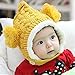 Shot--In Baby Ear Cap Knitted Baby Hat Bonnet Winter Hat (Yellow)