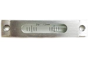 Chiloskit Niveau à bulle 80 mm haute précision en alliage de métal avec trou de montage pour équipement, bâtiment, véhicules, benne