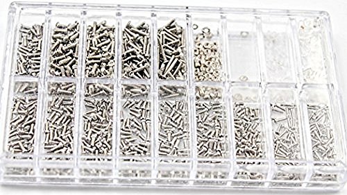 JZK® 1000 x Universal sortierte winzige edelstahl schrauben muttern reparatur tool kit für brillen, elektronik, spielzeug, uhren, sonnenbrillen, etc - 2