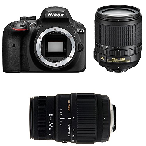 spécification NIKON D3400 + 18-105 VR + SIGMA 70-300 DG MACRO
