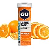 Sin cafeína GU Energy Pastillas Disolventes de Electrolitos con Naranja - 96 Unidades