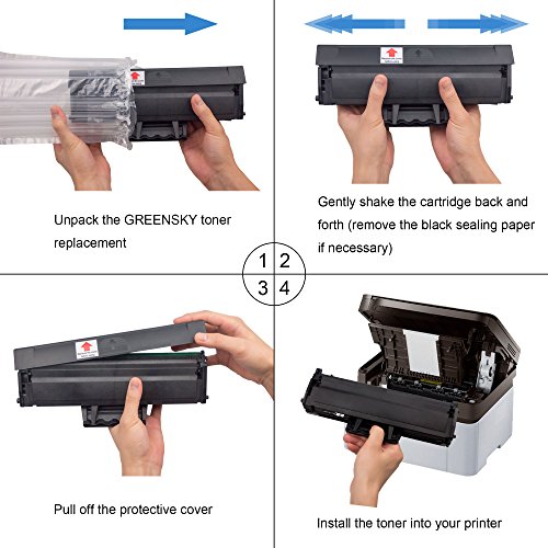 GREENSKY Kompatible Tonerkartuschen Ersatz für Samsung MLT-D101S (1 Schwarz) für Samsung ML-2160 ML-2161 ML-2162 ML-2162G ML-2165 ML-2165W ML-2166W ML-2168 SCX-3400 SCX-3401 SCX-3400F SCX-3401FH SCX-3405 SCX-3405F SCX-3405FW SCX-3405W SCX-3406HW SF-760 SF-760P SF-761P - 9