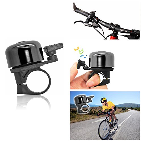 Grenhaven Kleine Fahrradklingel Fahrradglocke Kinderfahrradklingel Fahrrad Klingel Glocke Robustes, leichtes Aluminium Gehäuse Mini Glocke „Ding“ Klingelton - 5