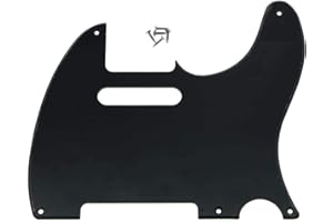 Dopro 5 Hole Vintage Tele Guitar Pickguard Scratch Plate for USA/Mexican FD Telecaster Glossy Black 1 Ply