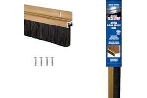 "STORMGUARD Gold 02SR0190838G 838mm Bottom of The Door Brush Strip Draught Excluder, "838mm (2'9")"
