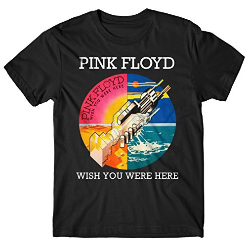 LaMAGLIERIA T-Shirt Homme Pink Floyd Wish You Were Here - 100% Coton, L, Noir