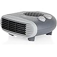 Warmlite WL44004DT 2000W Portable Flat Fan Heater with 2 Heat Settings and Overheat Protection, Dark Titanium