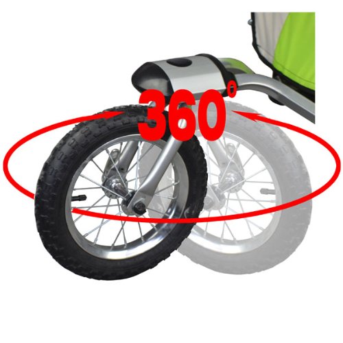 Vollgefederter Kinderfahrradanhänger mit Joggerfunktion Fahrradanhänger Exclusiv 504S-01 - 7