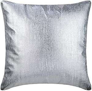 metallic silver pillows