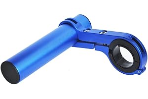 UPANBIKE Extenseur de Guidon de vélo en Alliage d'aluminium Support Support Extension pour Compteur de Vitesse de vélo Phare Lampe de Poche, Bleu Pince Simple de 10 cm