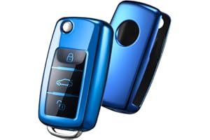 Oatsbasf pokrowiec na kluczyk samochodowy, kompatybilny z marką Volkswagen, etui ochronne na klucze do VW Golf 4, 5, 6, Polo, Skoda, Seat, TPU, silikon, 3 przyciski, pudełko