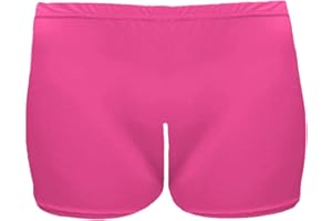 Hamishkane® Girls Microfiber Hot Pants, Neon Stretchy Elasticated Waist Boxers Gymnastics Dance Gym Shorts, Underwear for Kids, Yoga Gym Workout Running Mini Shorts