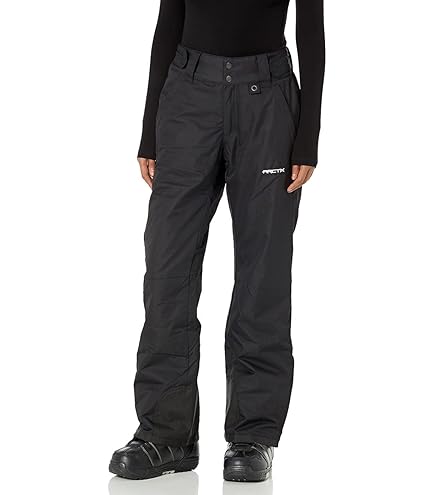 Dawwoti Pantalon De Ski Femme Avec Poche À Fermeture Éclair, Des Tenues De Ski Thermique Imperméable Épais Pantalon Voyage En Peluche Golf Pour Les Femmes Pêche Sports D'hiver Coque Souple Et