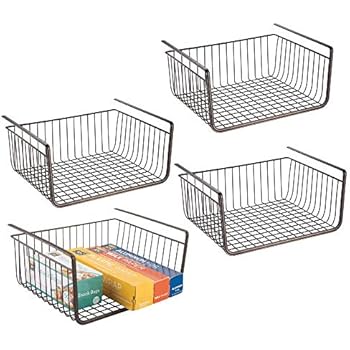 mDesign 2er-Set Hängekorb aus rostbeständigem Metall - großer