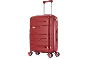 1990s Maleta de Cabina 55x38x22cm (44L) Polipropileno - Candado Incrustada - 20 Pulgadas - Burdeos