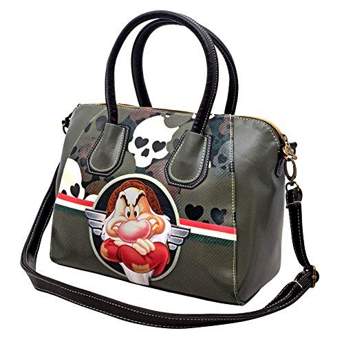 Karactermania Siete Enanitos Skull Tresor Sac bandoulière, 31 cm, Vert (Verde)