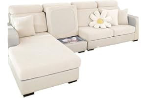 MINGPINHUIUS Sofa Sitzkissenbezug Stretch Sofabezug, Universal Elastisch Sofa Seat Cover, rutschfest Sofa Überzug Schonbezug für Sofakissen L-Förmig Chaiselongue Möbelschutz