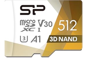 SP SILICON POWER Silicon Power 512Go Micro SD Card U3 SDXC microsdxc High Speed MicroSD Memory Card for Steam Deck, Nintendo-Switch, DJI Pocket 3 and Drone