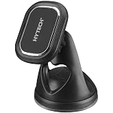 HYTECH HY-XH43 Universal Ayarlanabilir Vantuz + Izgara aparatlı Siyah Mıknatıslı Ara&ccedil; Telefon Tutucu