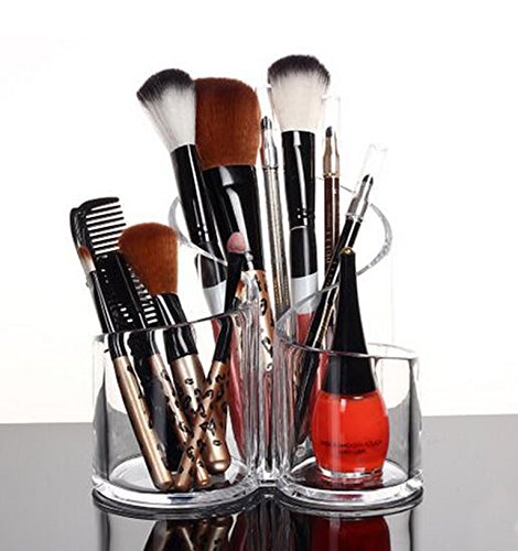 PuTwo oraganizador Make-up Acryl groß Kapazität Make Up Etui Box rund - 2