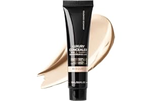 ELEGANCE & YOU F-i-e-r-a Luxury Concealer, Hyaluronic Acid & Collagen, Fully Conceals Dark Circles, Dark Spots, Redness & Blemishes, Wrinkles, Fine Lines, Natural Finish Looks (1N Bisque)