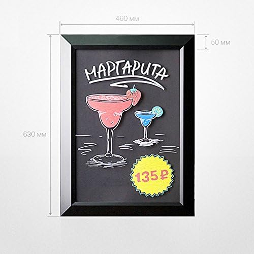 LED Neon Sign Message Writing Board 16" x 12" - Centch 12 Flashing Modes Multiple Colors DIY Chalkboard Erasable Restaurant Menu Signage Classical Wood-like Frame Drawing Board A-Type