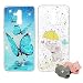 Produktbild 2X Handy Silikonhülle für Huawei Mate20 lite, Stoßfest Schutz Tasche Weich TPU Gel Bumper Etui Dünn Cover Case (Elefant Schmetterling) Kratzfest Anti Fingerabdruck, mit 2 Tier Kable
